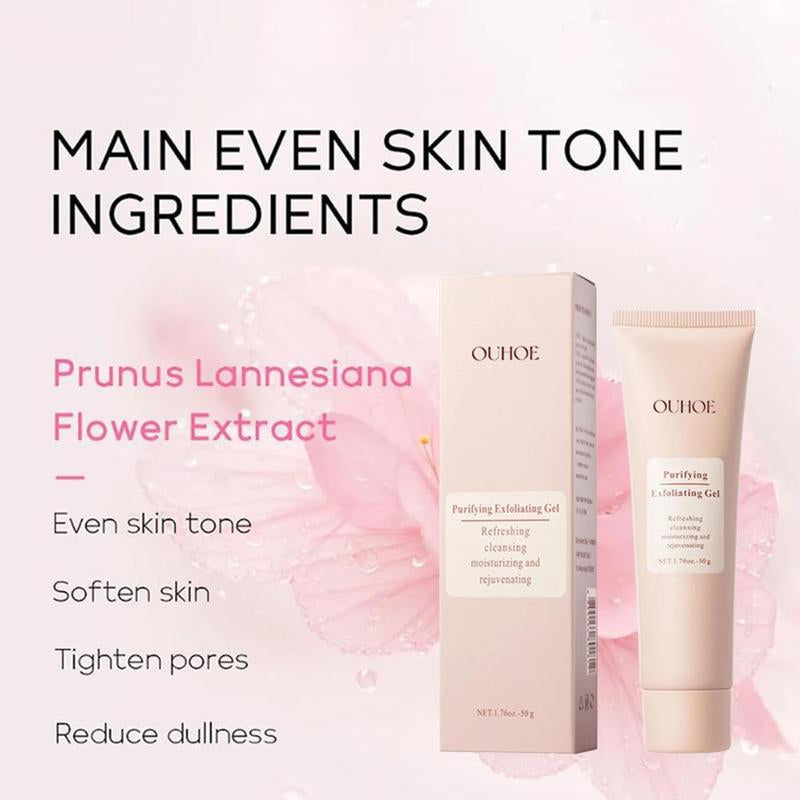 【B2】Exfoliating Gel , Facial Exfoliating Clean, Clean Pores Skincare Facial Scrub Gentle Hydrating Cleansing Cleanser