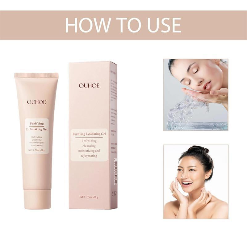 【B2】Exfoliating Gel , Facial Exfoliating Clean, Clean Pores Skincare Facial Scrub Gentle Hydrating Cleansing Cleanser