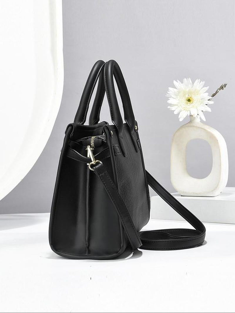 Women'S Fashionable Handbag & Crossbody Bag & Wallet, Casual Versatile Large Capacity Shoulder Bag Set, Trendy All-Match Bag Set for Daily Use
