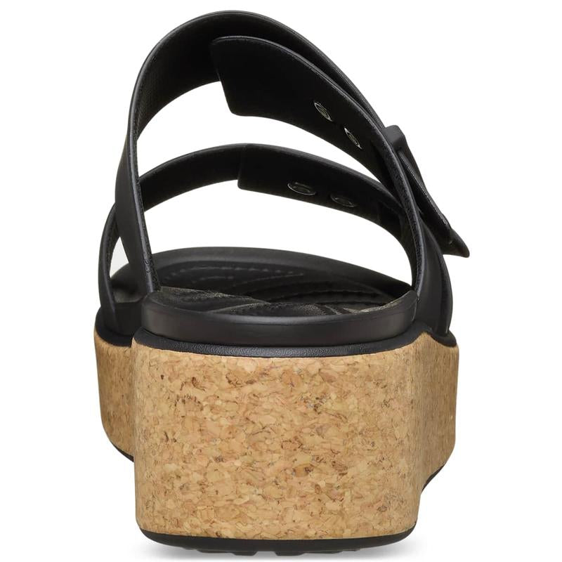 Crocs Adult Brooklyn Cork Buckle, Platform Wedge