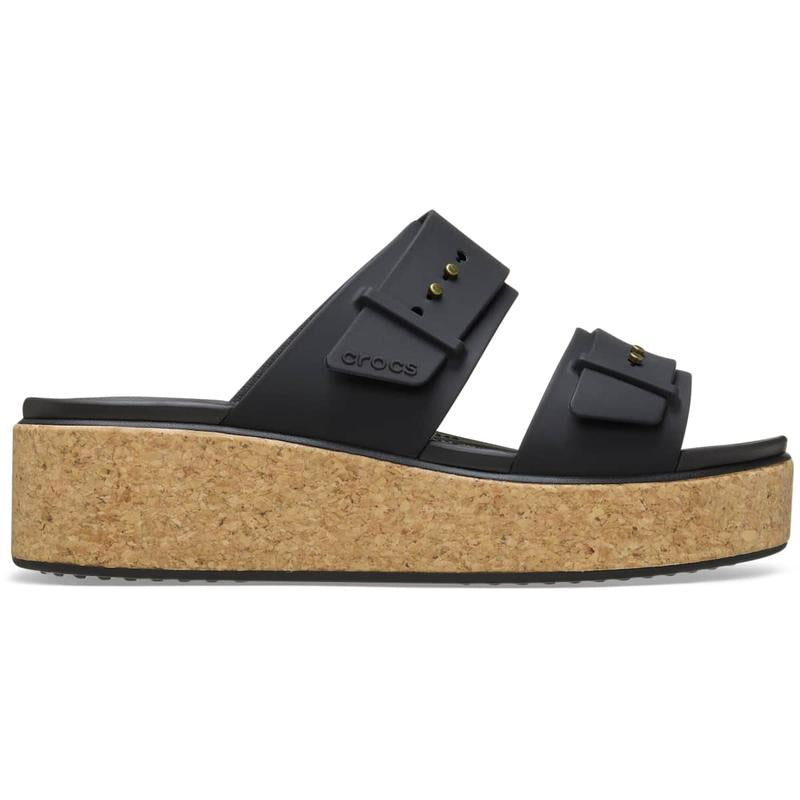 Crocs Adult Brooklyn Cork Buckle, Platform Wedge