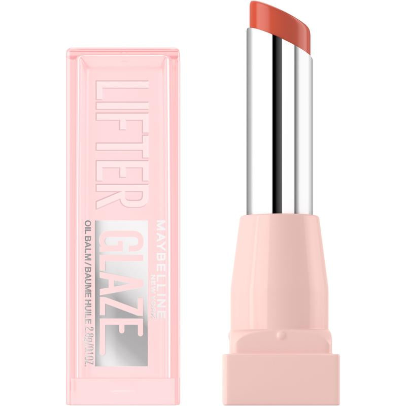 Lifter Glaze Oil Balm with Hyaluronic Acid and Hydrating Oil Blend, Lip Balm with 24Hrs of Smooth, Moisturizing Shine, Maybelline